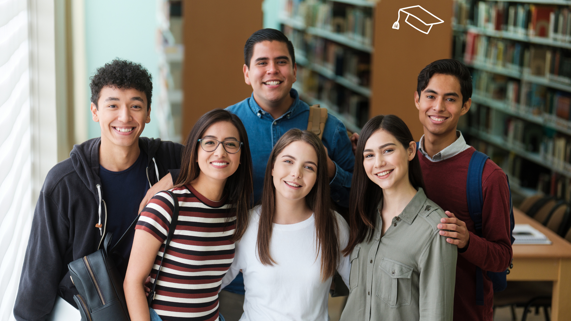 Students in library